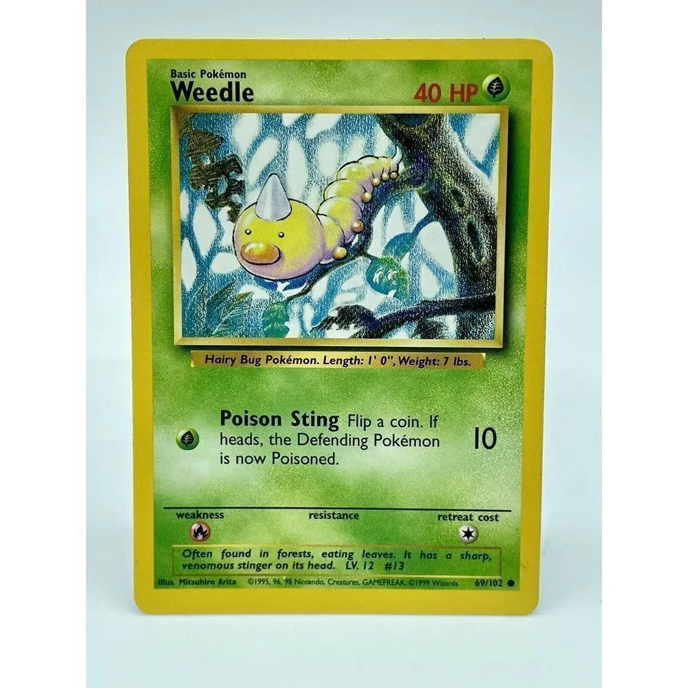 1995 weedle pokemon card Common Cuties Part 29 featuring Weedle! Another common that you might not have seen before. This card is from Neo Discovery and market price is around $1.71 for 1st edition and The item may be similar but not exactly the same as the image (e.g Nintendo | Games | Weedle